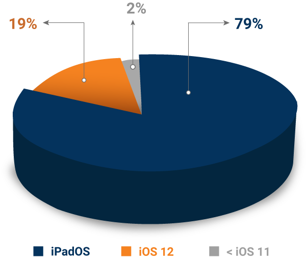 Total iPadOS Version Adoption Percentage